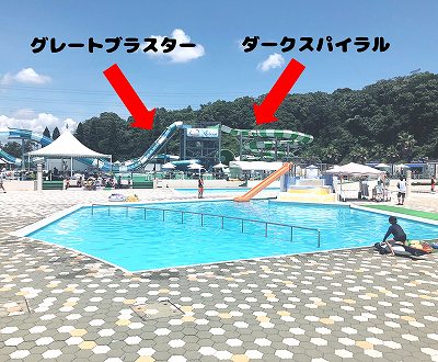 ネスタリゾート神戸プールのスライダー